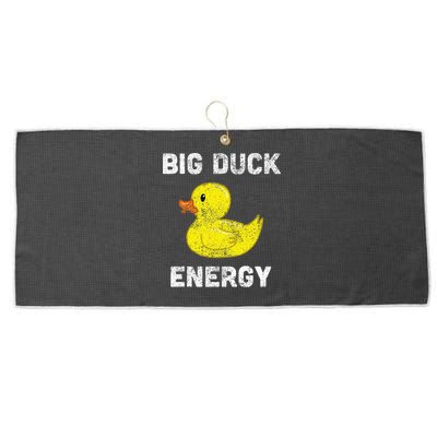 Rubber Ducky Funny Meme Big Duck Energy Large Microfiber Waffle Golf Towel
