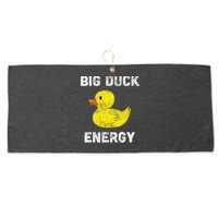 Rubber Ducky Funny Meme Big Duck Energy Large Microfiber Waffle Golf Towel