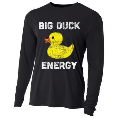 Rubber Ducky Funny Meme Big Duck Energy Cooling Performance Long Sleeve Crew