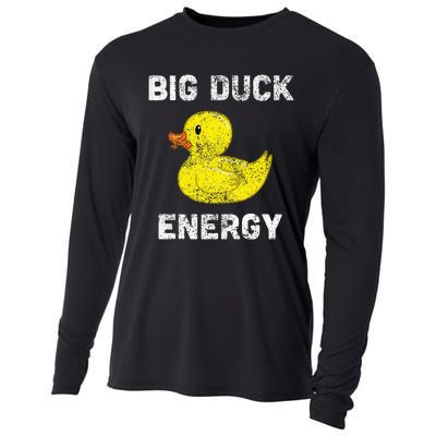 Rubber Ducky Funny Meme Big Duck Energy Cooling Performance Long Sleeve Crew