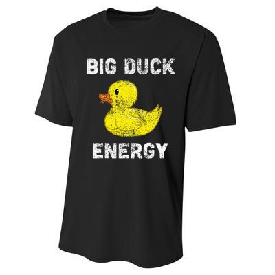 Rubber Ducky Funny Meme Big Duck Energy Performance Sprint T-Shirt