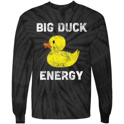 Rubber Ducky Funny Meme Big Duck Energy Tie-Dye Long Sleeve Shirt