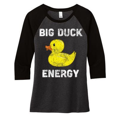Rubber Ducky Funny Meme Big Duck Energy Women's Tri-Blend 3/4-Sleeve Raglan Shirt