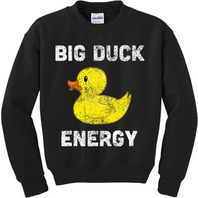 Rubber Ducky Funny Meme Big Duck Energy Kids Sweatshirt