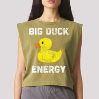 Rubber Ducky Funny Meme Big Duck Energy Garment-Dyed Women's Muscle Tee