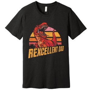 Rexcellent Dad Fathers Day Retro Papa Grandpa Premium T-Shirt