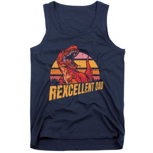 Rexcellent Dad Fathers Day Retro Papa Grandpa Tank Top