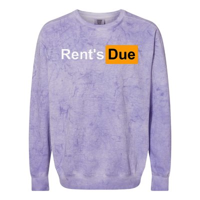 RentS Due Funny Rent Is Due Roommates Bodybuilding Colorblast Crewneck Sweatshirt