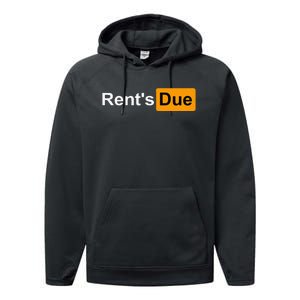 RentS Due Funny Rent Is Due Roommates Bodybuilding Performance Fleece Hoodie