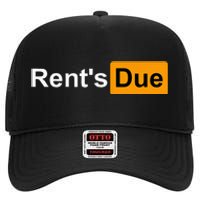 RentS Due Funny Rent Is Due Roommates Bodybuilding High Crown Mesh Back Trucker Hat