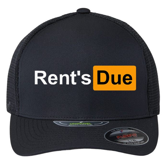 RentS Due Funny Rent Is Due Roommates Bodybuilding Flexfit Unipanel Trucker Cap