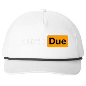 RentS Due Funny Rent Is Due Roommates Bodybuilding Snapback Five-Panel Rope Hat