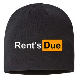 RentS Due Funny Rent Is Due Roommates Bodybuilding Sustainable Beanie