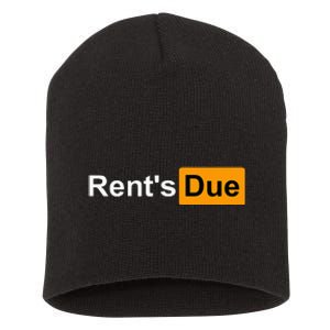 RentS Due Funny Rent Is Due Roommates Bodybuilding Short Acrylic Beanie