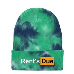 RentS Due Funny Rent Is Due Roommates Bodybuilding Tie Dye 12in Knit Beanie