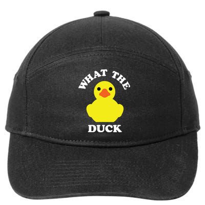 Rubber Ducky, Funny Pun What The DUCK 7-Panel Snapback Hat