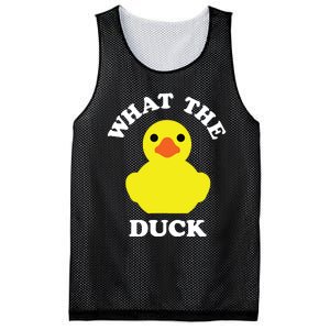 Rubber Ducky, Funny Pun What The DUCK Mesh Reversible Basketball Jersey Tank