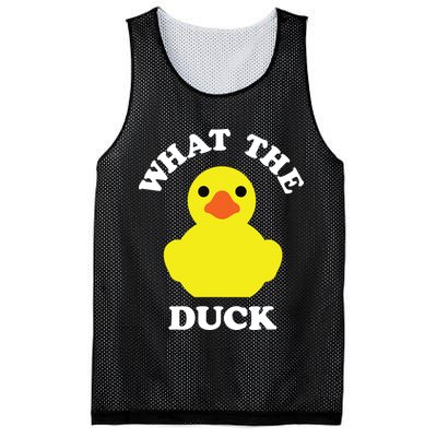 Rubber Ducky, Funny Pun What The DUCK Mesh Reversible Basketball Jersey Tank
