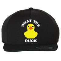 Rubber Ducky, Funny Pun What The DUCK Wool Snapback Cap