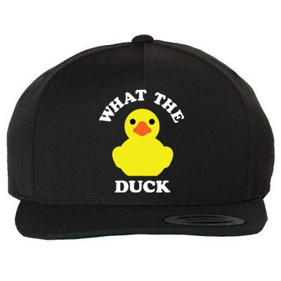 Rubber Ducky, Funny Pun What The DUCK Wool Snapback Cap