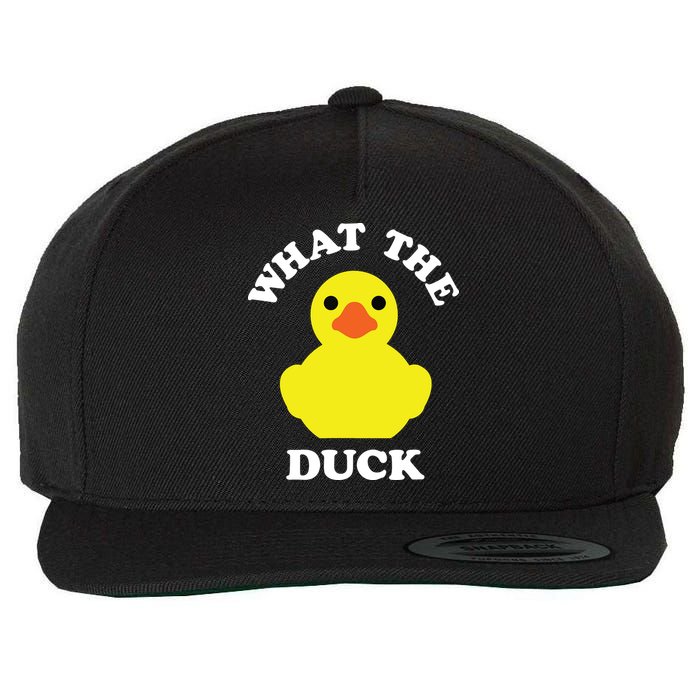 Rubber Ducky, Funny Pun What The DUCK Wool Snapback Cap