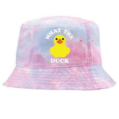 Rubber Ducky, Funny Pun What The DUCK Tie-Dyed Bucket Hat