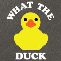 Rubber Ducky, Funny Pun What The DUCK Cotton Canvas Backpack