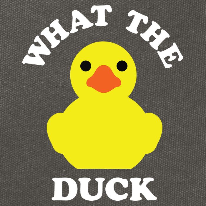 Rubber Ducky, Funny Pun What The DUCK Cotton Canvas Backpack