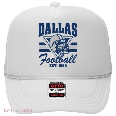 Retro Dallas Football High Crown Mesh Back Trucker Hat