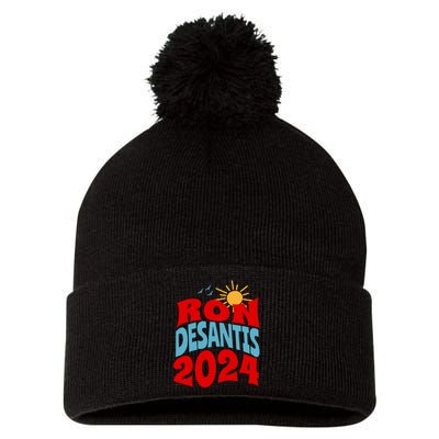 Ron Desantis For President 2024 Conservative Republican Pom Pom 12in Knit Beanie