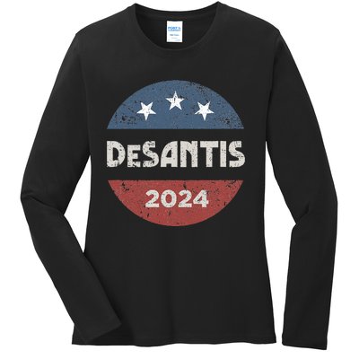 Ron Desantis For President 2024 Campaign Ladies Long Sleeve Shirt