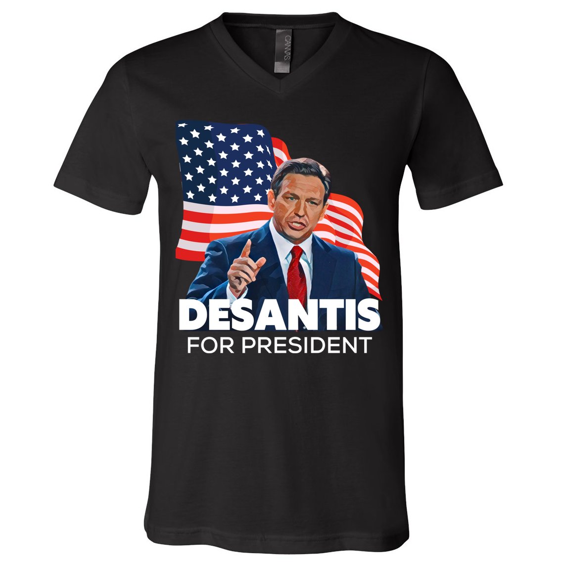 Ron DeSantis For President 2024 Election Proud Republican V-Neck T-Shirt