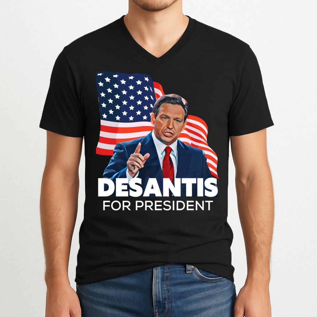 Ron DeSantis For President 2024 Election Proud Republican V-Neck T-Shirt