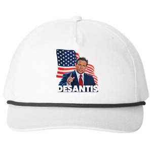 Ron DeSantis For President 2024 Election Proud Republican Snapback Five-Panel Rope Hat