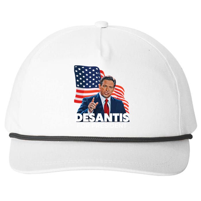 Ron DeSantis For President 2024 Election Proud Republican Snapback Five-Panel Rope Hat