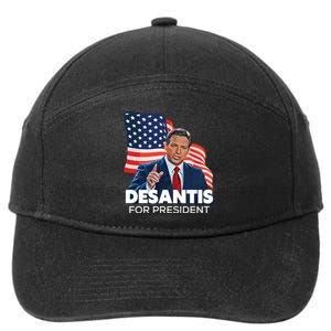 Ron DeSantis For President 2024 Election Proud Republican 7-Panel Snapback Hat