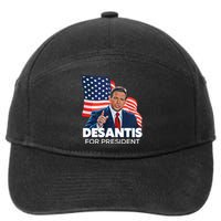 Ron DeSantis For President 2024 Election Proud Republican 7-Panel Snapback Hat