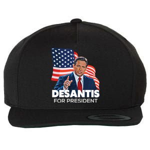 Ron DeSantis For President 2024 Election Proud Republican Wool Snapback Cap