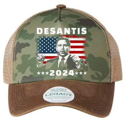 Ron DeSantis For President 2024 Election Proud Republican Legacy Tie Dye Trucker Hat