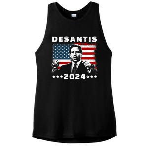 Ron DeSantis For President 2024 Election Proud Republican Ladies PosiCharge Tri-Blend Wicking Tank