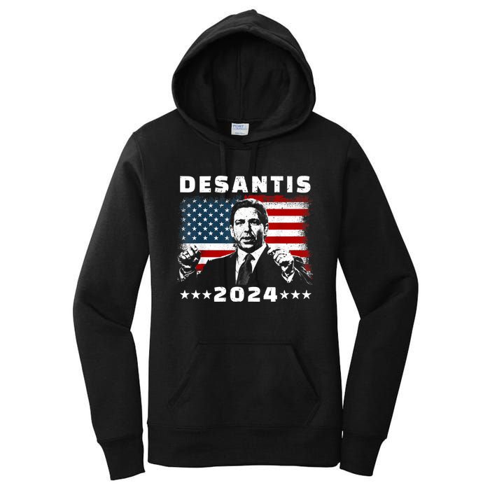 Ron DeSantis For President 2024 Election Proud Republican Women's Pullover Hoodie