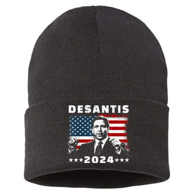 Ron DeSantis For President 2024 Election Proud Republican Sustainable Knit Beanie