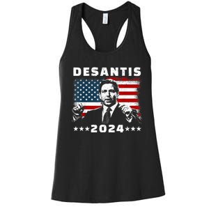 Ron DeSantis For President 2024 Election Proud Republican Women's Racerback Tank