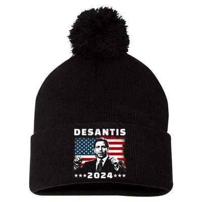 Ron DeSantis For President 2024 Election Proud Republican Pom Pom 12in Knit Beanie