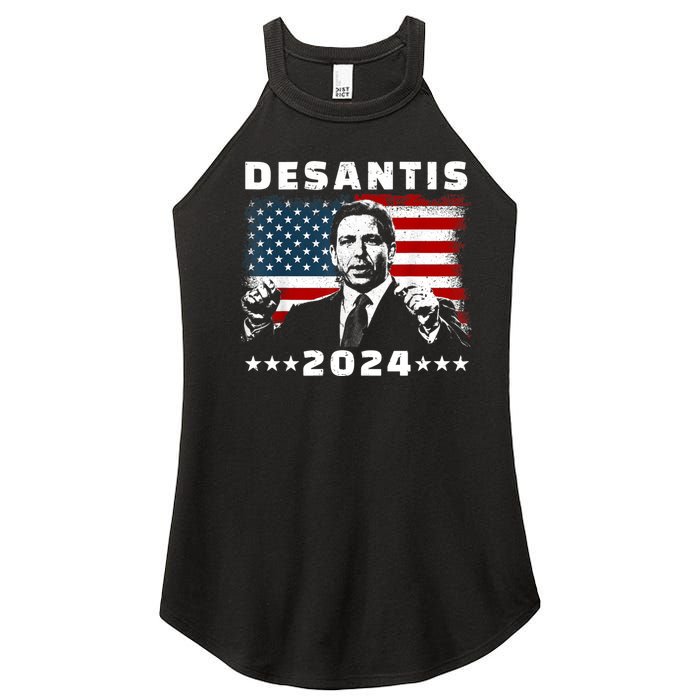 Ron DeSantis For President 2024 Election Proud Republican Women's Perfect Tri Rocker Tank