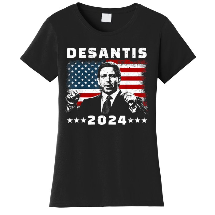 Ron DeSantis For President 2024 Election Proud Republican Women's T-Shirt