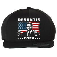 Ron DeSantis For President 2024 Election Proud Republican Wool Snapback Cap