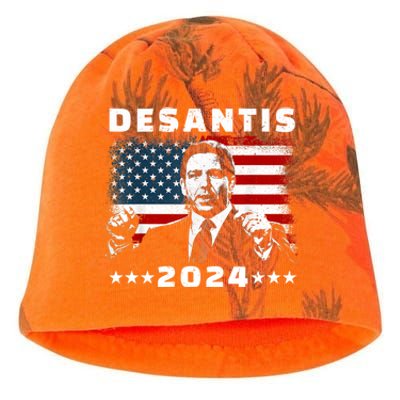 Ron DeSantis For President 2024 Election Proud Republican Kati - Camo Knit Beanie