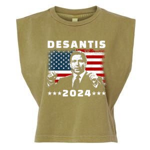 Ron DeSantis For President 2024 Election Proud Republican Garment-Dyed Women's Muscle Tee