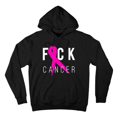 Retro Distressed Fuck Cancer Breast Cancer Awareness Hoodie